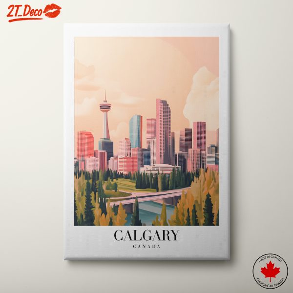 Calgary Cityscape Urban Artwork
