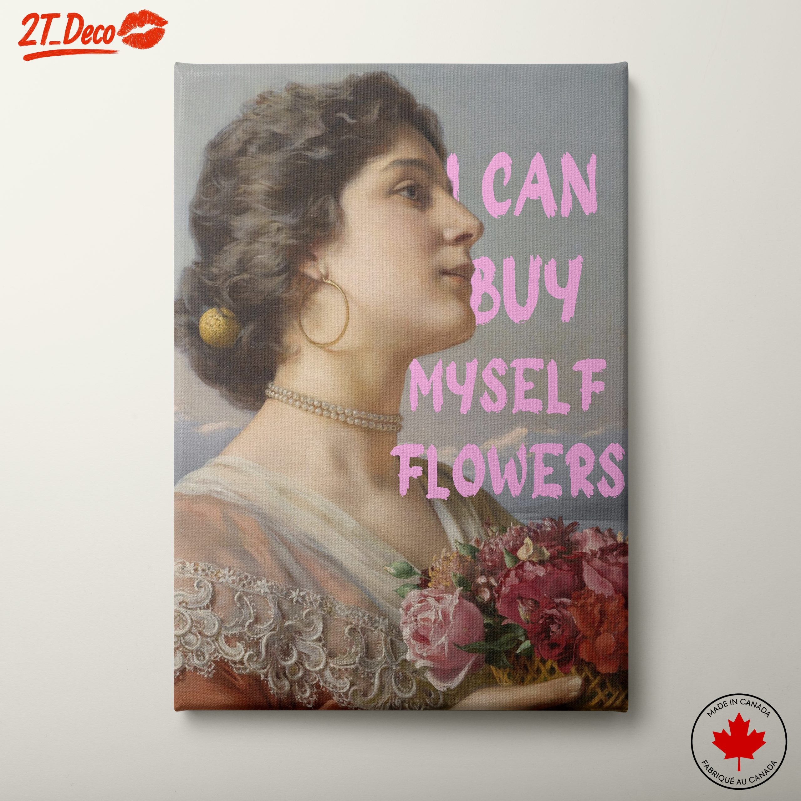 Elegant Portrait of a Woman with Flowers