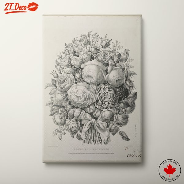 Roses and Rosebuds Bouquet Art