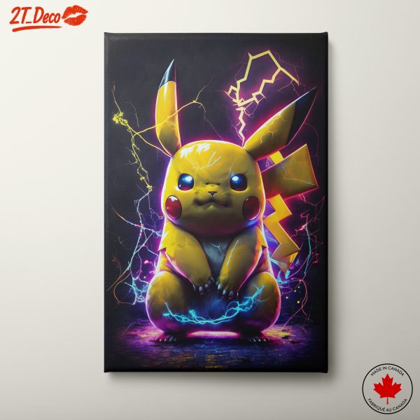 Vibrant Animated Character Art of Pikachu