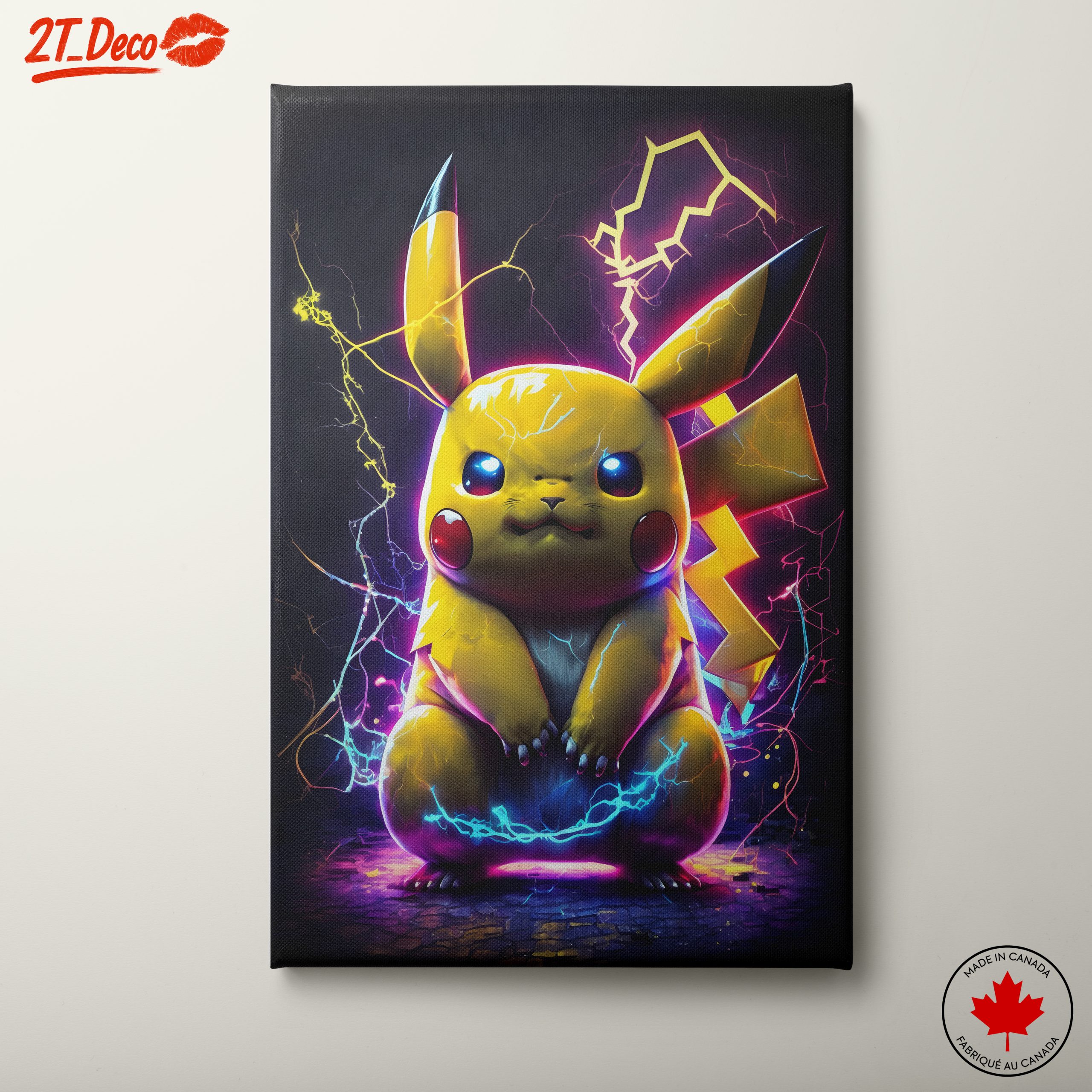 Vibrant Animated Character Art of Pikachu
