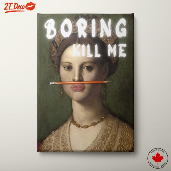 Modern Portrait with Humorous Text