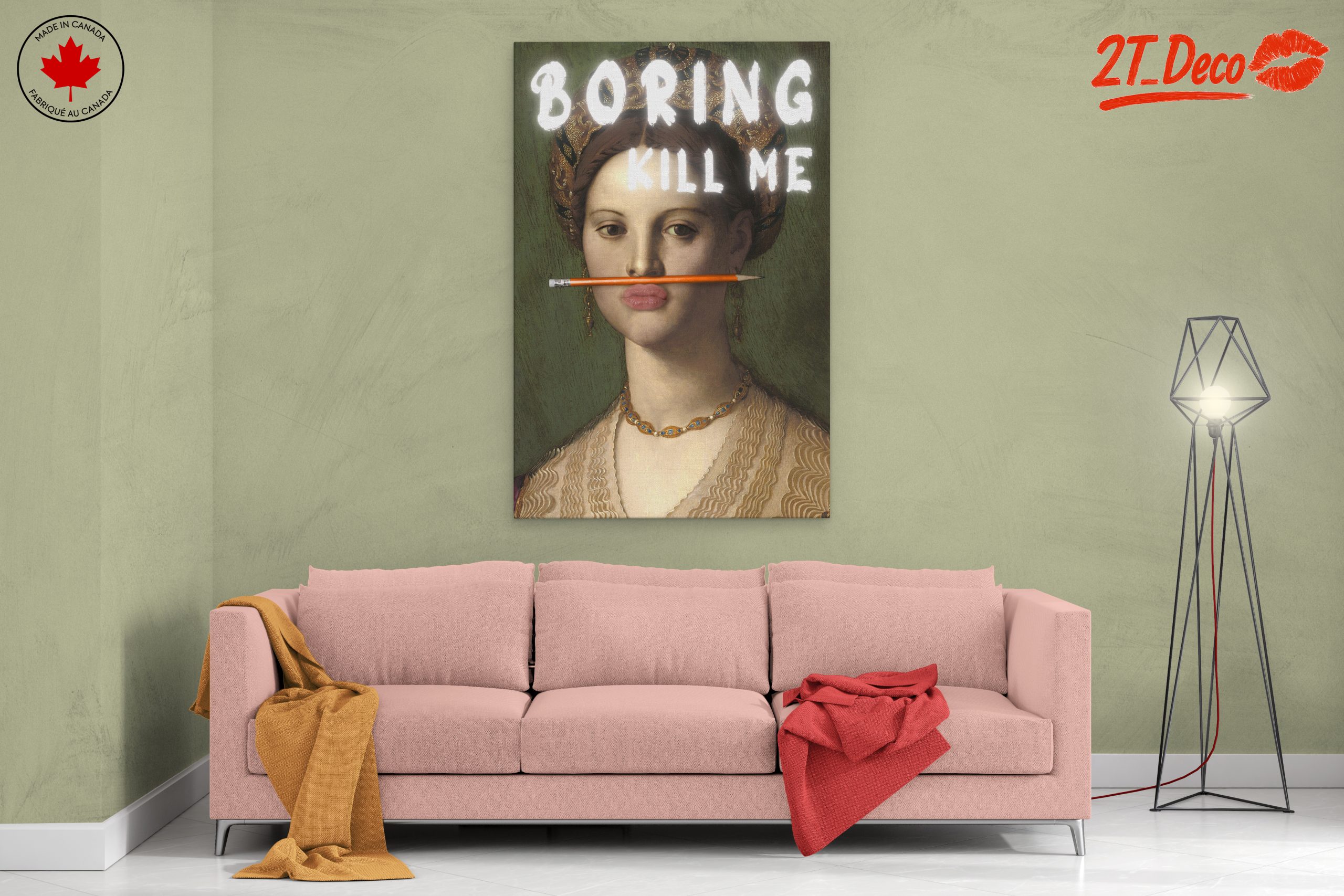 Modern Portrait with Humorous Text - Image 2