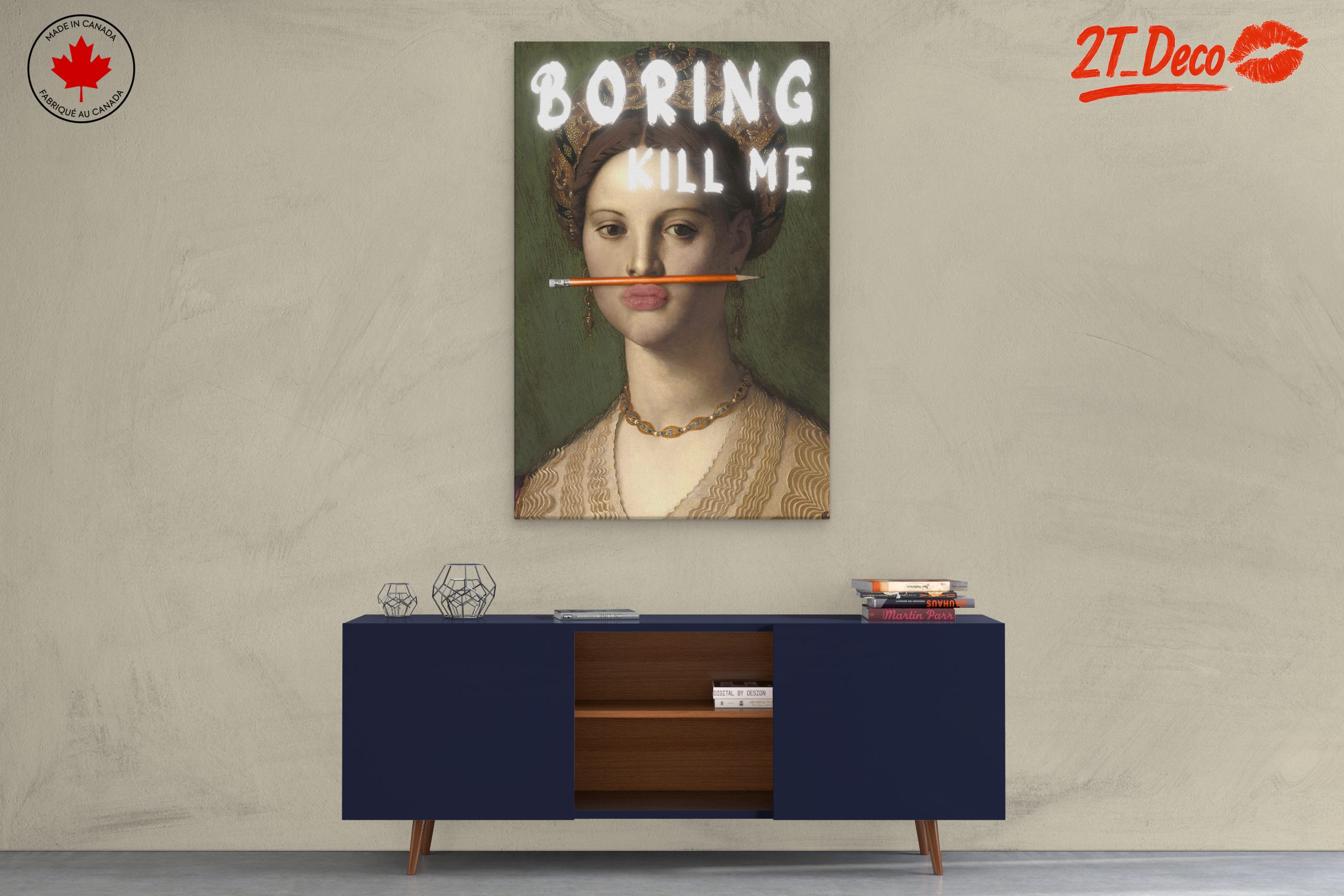 Modern Portrait with Humorous Text - Image 3