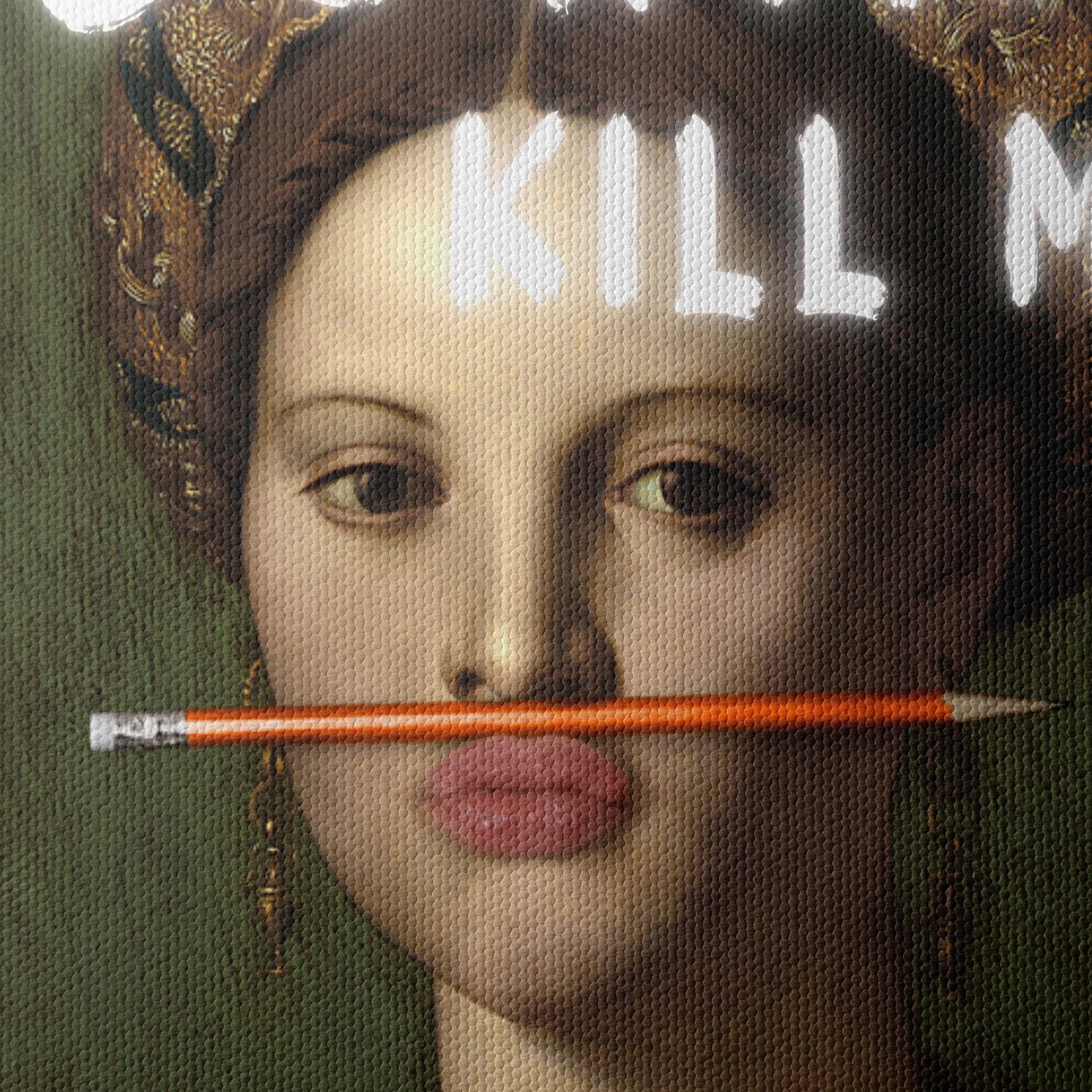 Modern Portrait with Humorous Text - Image 4