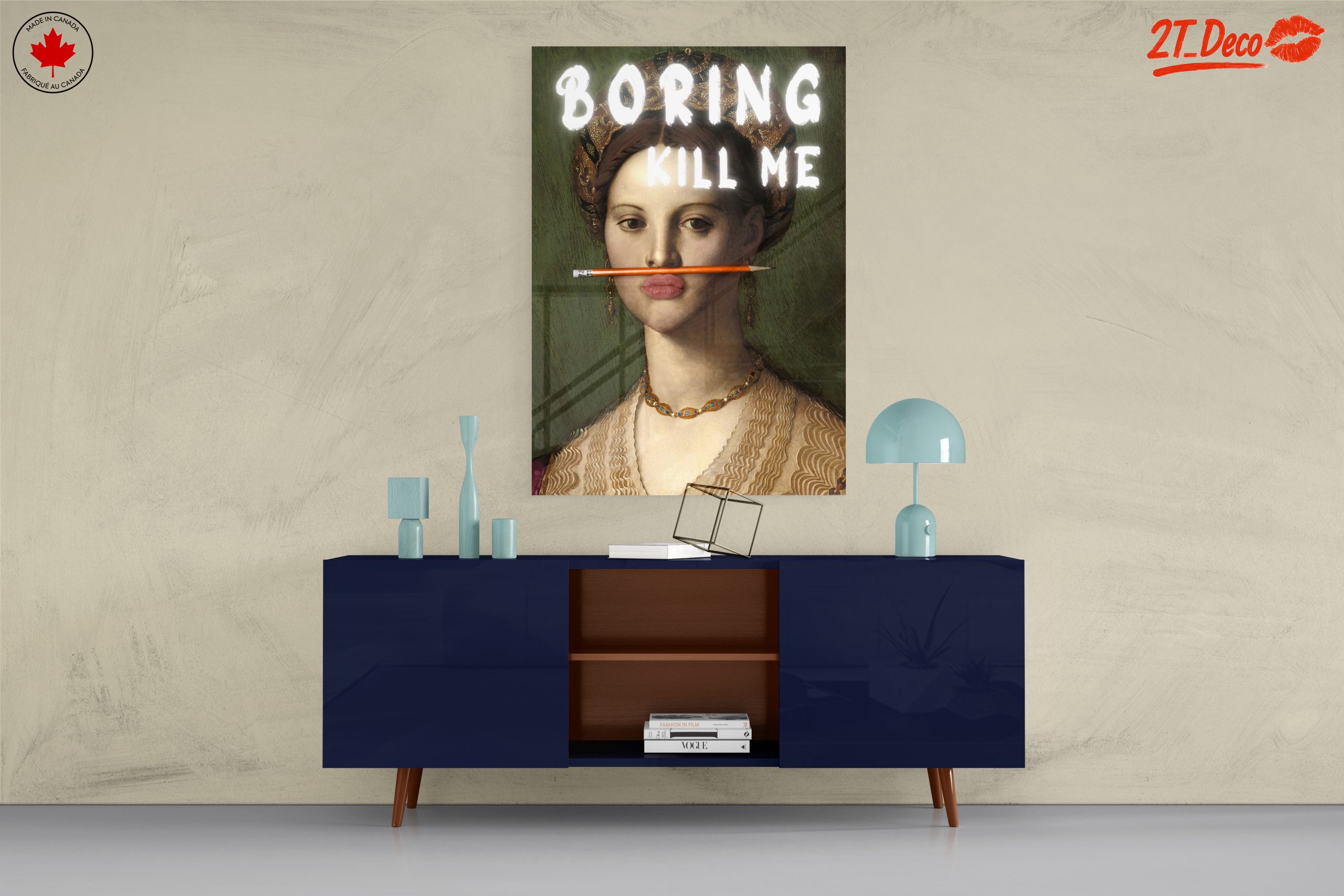 Modern Portrait with Humorous Text - Image 8