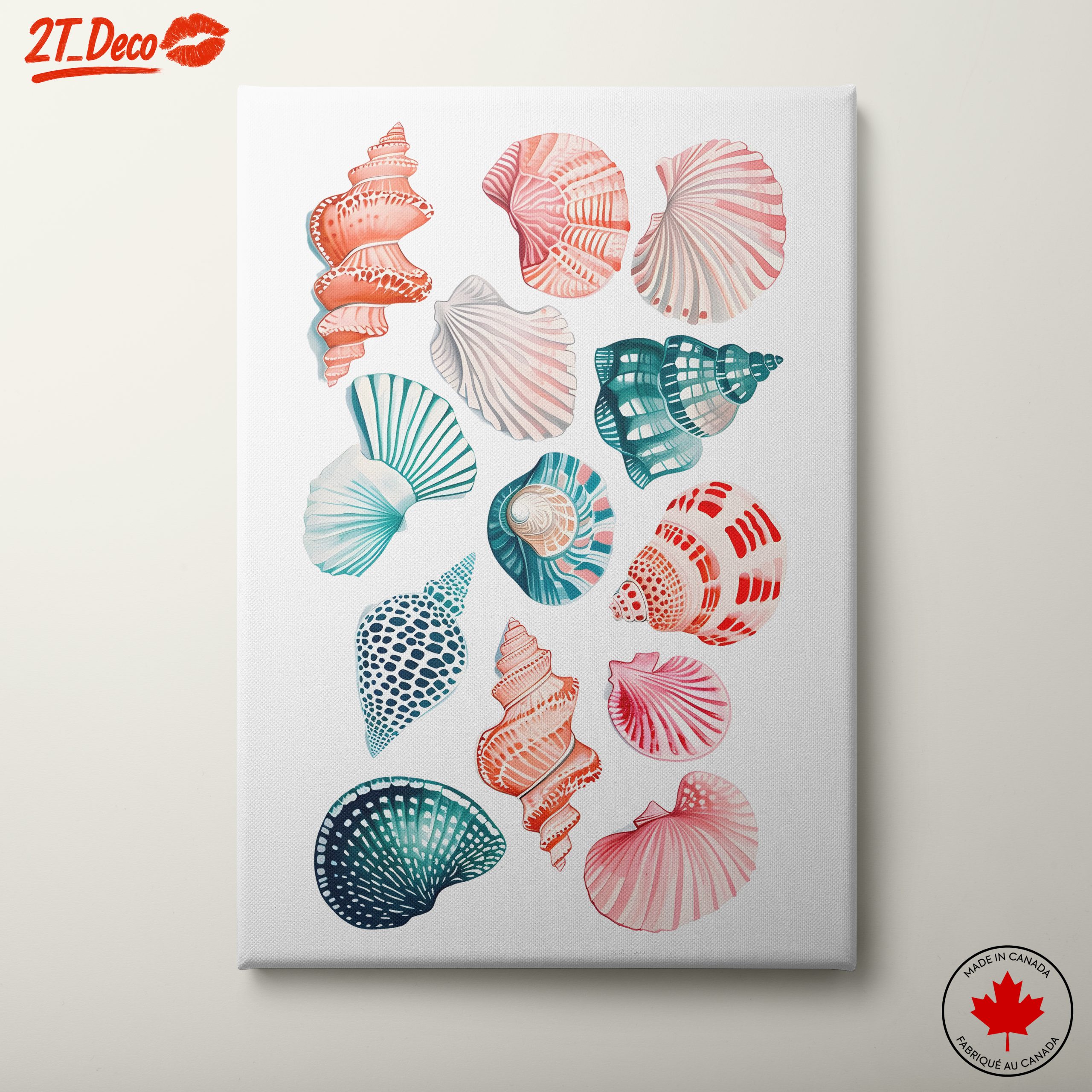 Colorful Abstract Marine Shell Art