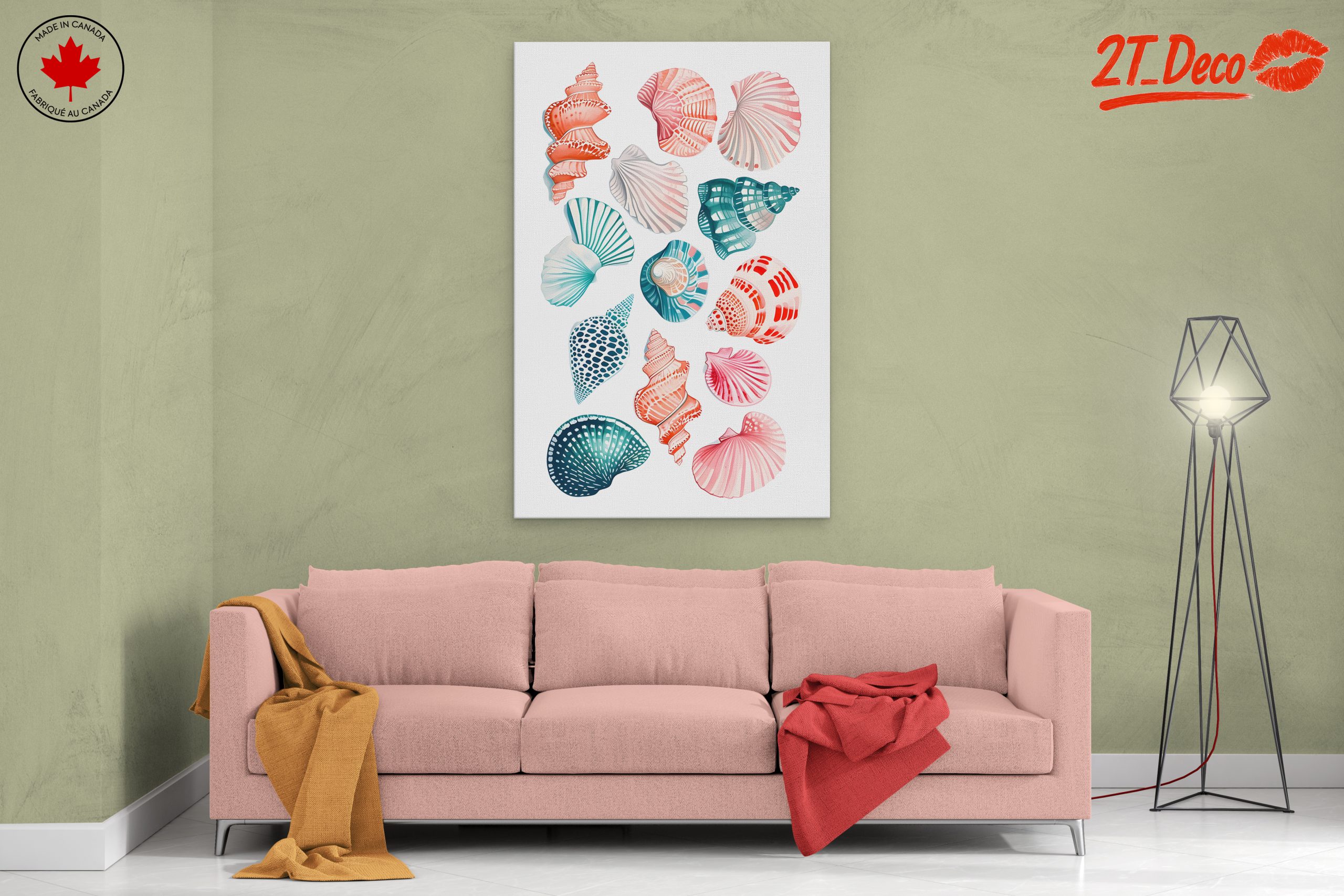 Colorful Abstract Marine Shell Art - Image 2