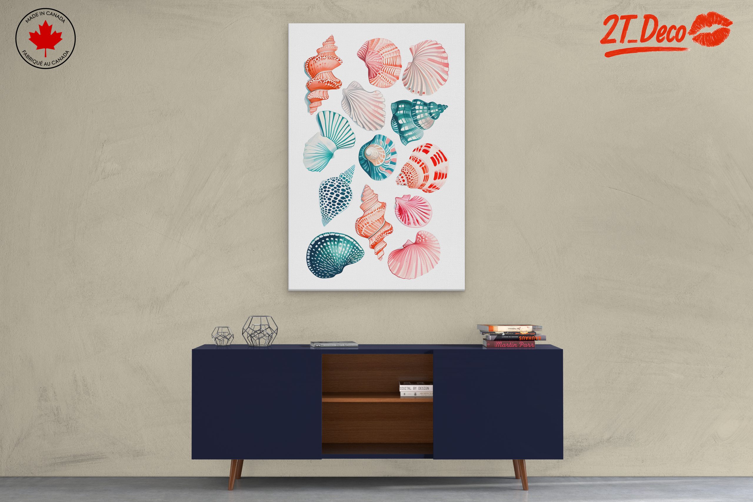 Colorful Abstract Marine Shell Art - Image 3