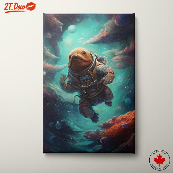 Adventurous Astronaut Animal in Space