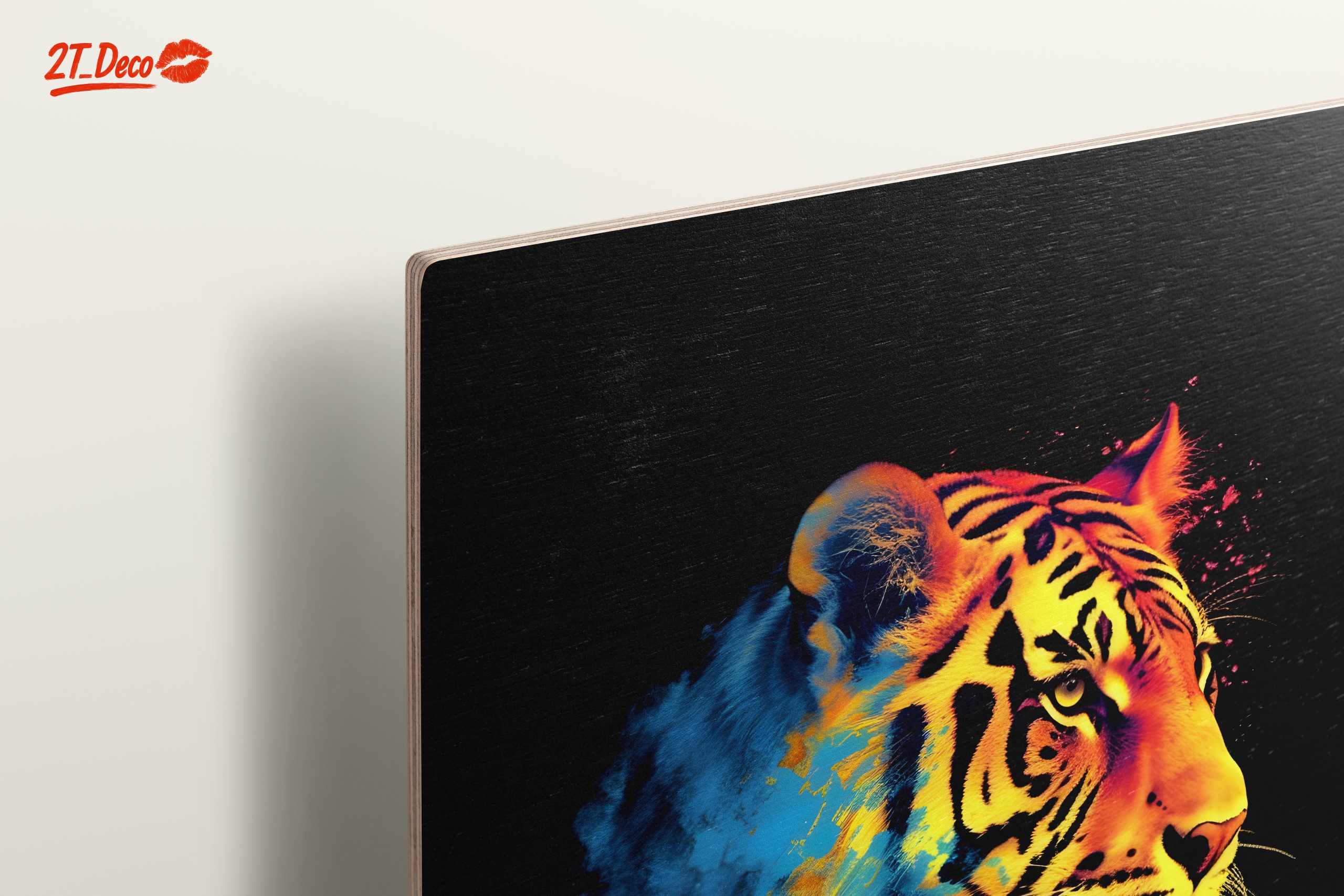 Vibrant Tiger Portrait with Colorful Splashes - Image 15