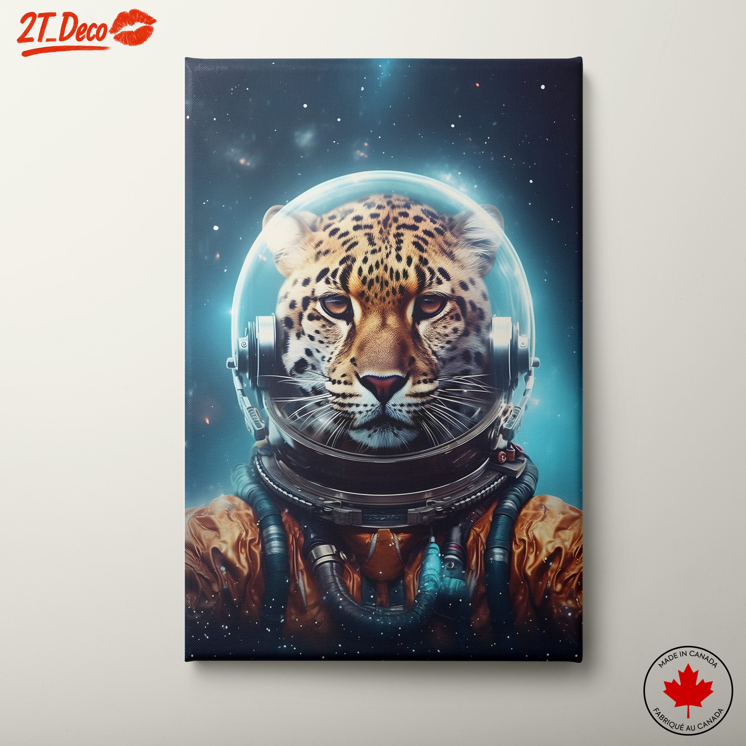 Astronaut Tiger in Cosmic Space Art