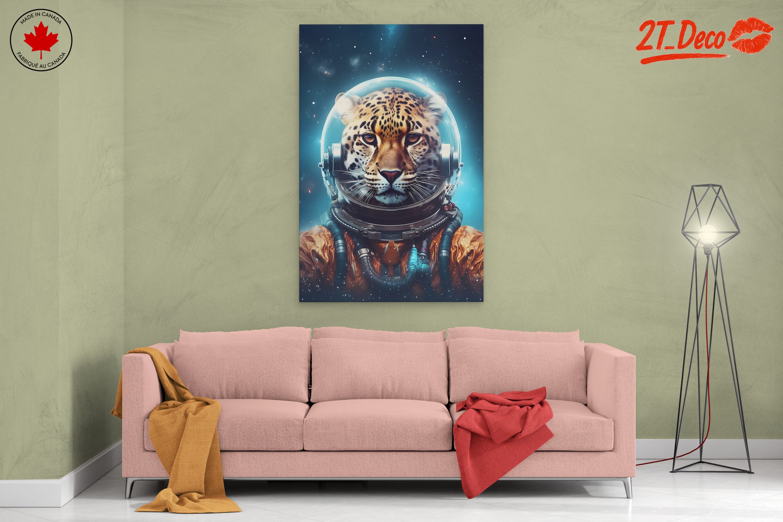Astronaut Tiger in Cosmic Space Art - Image 2