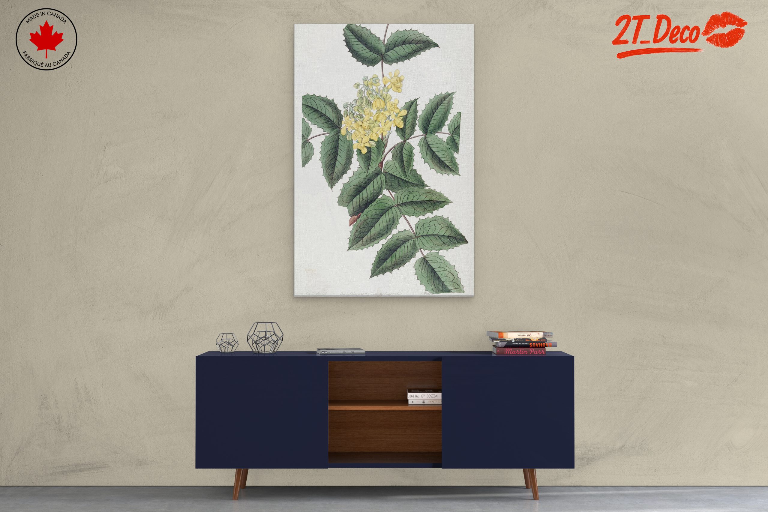 Detailed Botanical Illustration of Yellow Flowering Plant - Image 3