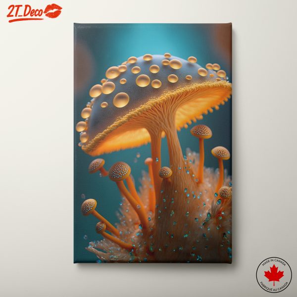 Vibrant Mushroom Growth Art
