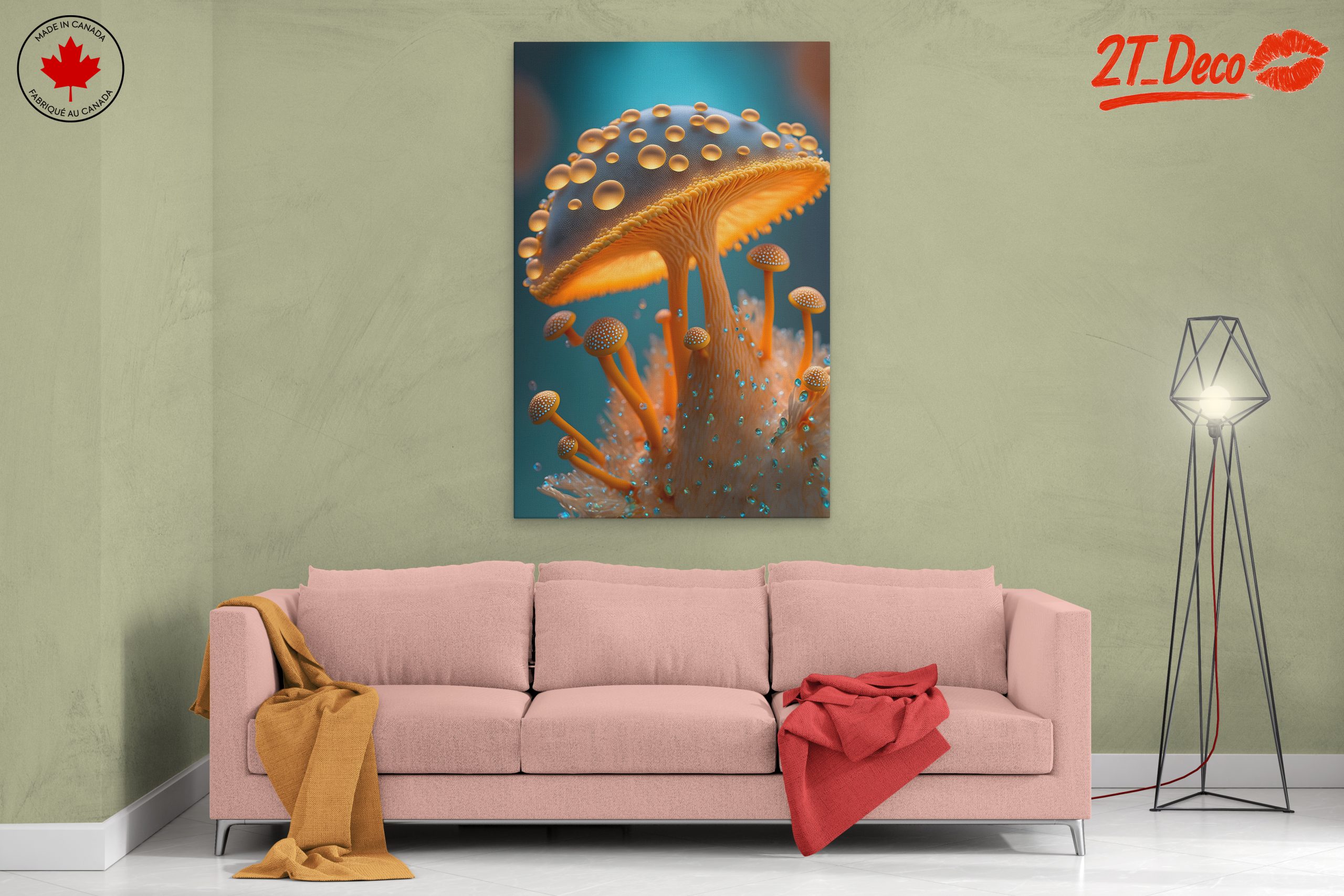 Vibrant Mushroom Growth Art - Image 2