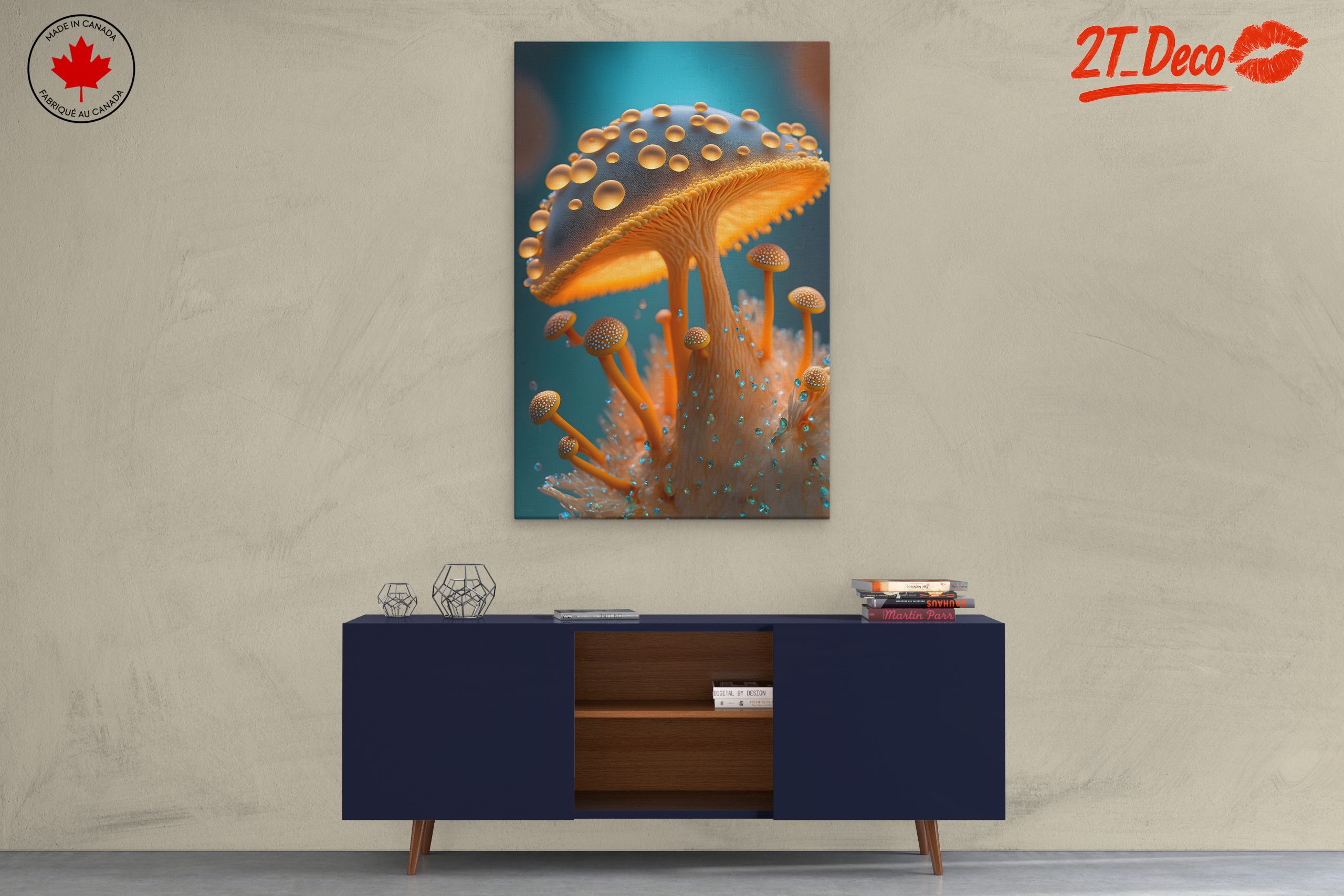 Vibrant Mushroom Growth Art - Image 3