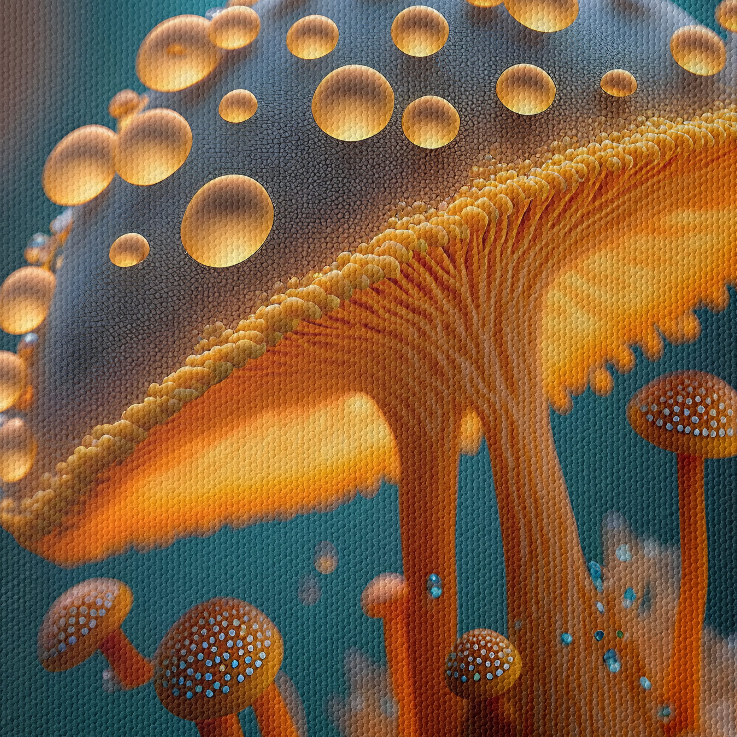 Vibrant Mushroom Growth Art - Image 4