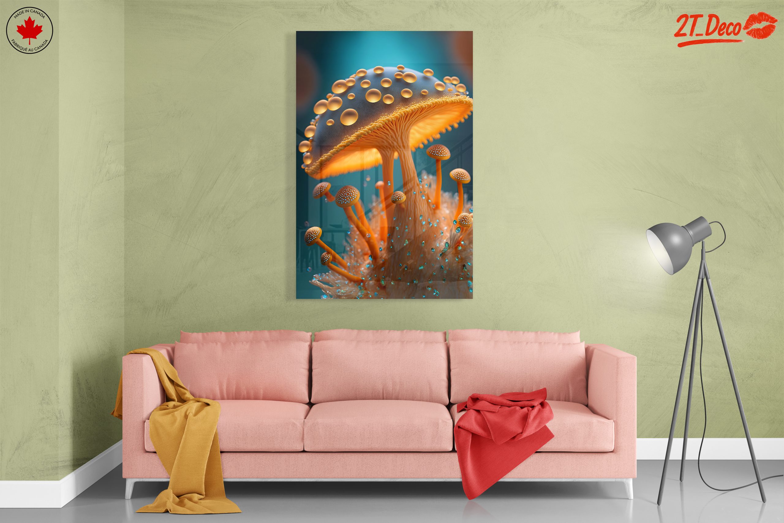Vibrant Mushroom Growth Art - Image 7