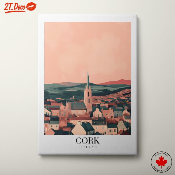 Stylized Urban Landscape of Cork Ireland