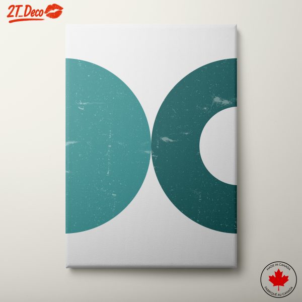 Geometric Abstract Circles in Teal