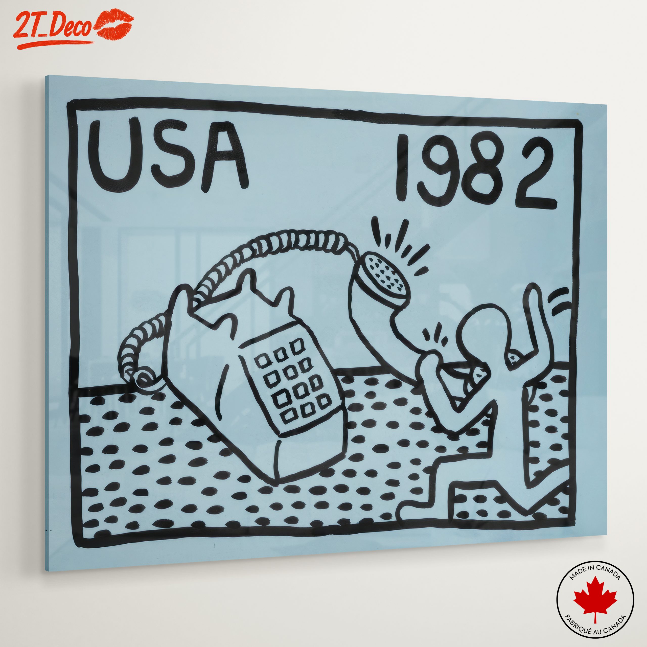 Contemporary Pop Art Featuring Telephone Illustration - Image 6