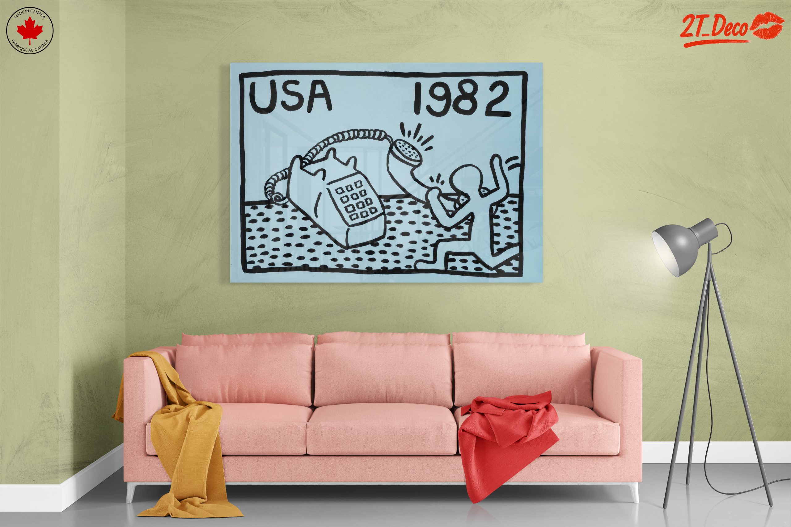 Contemporary Pop Art Featuring Telephone Illustration - Image 7