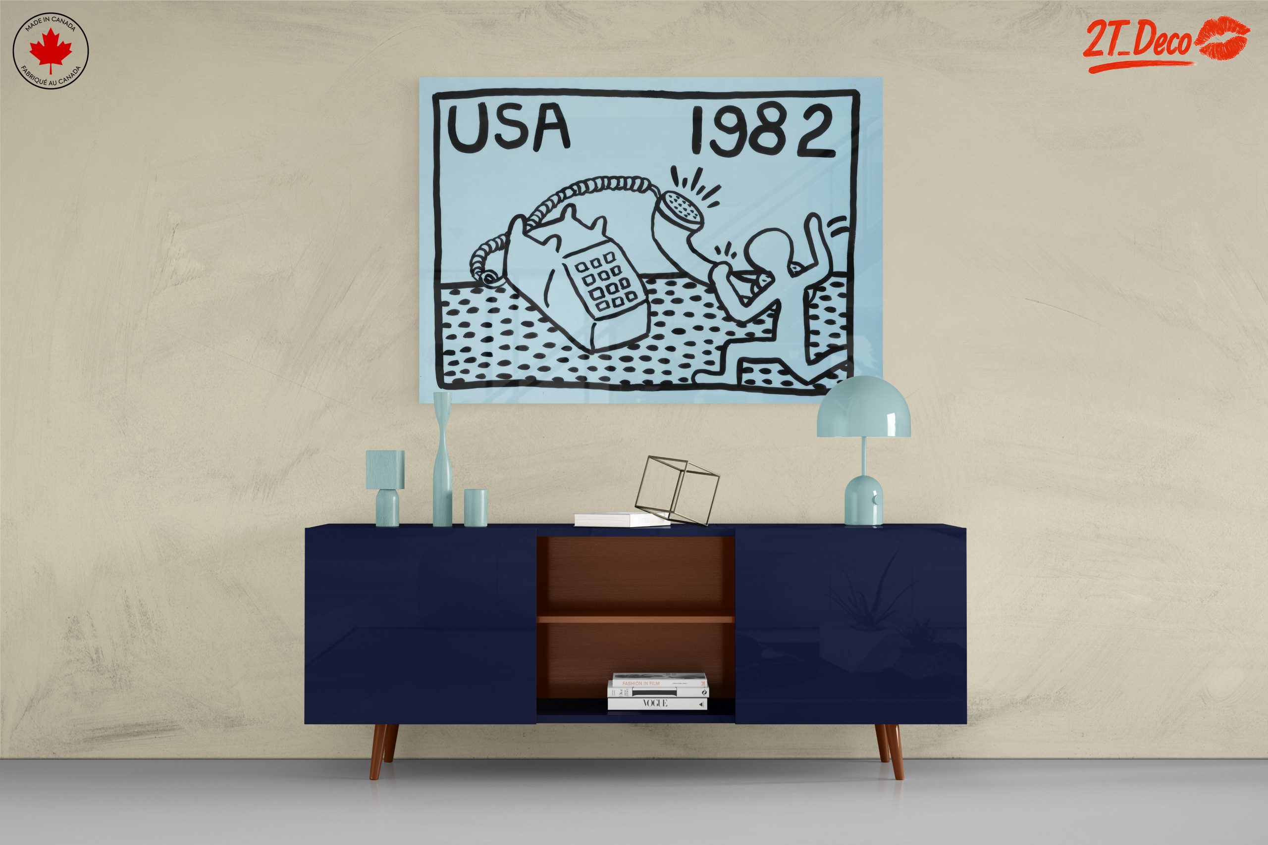 Contemporary Pop Art Featuring Telephone Illustration - Image 8