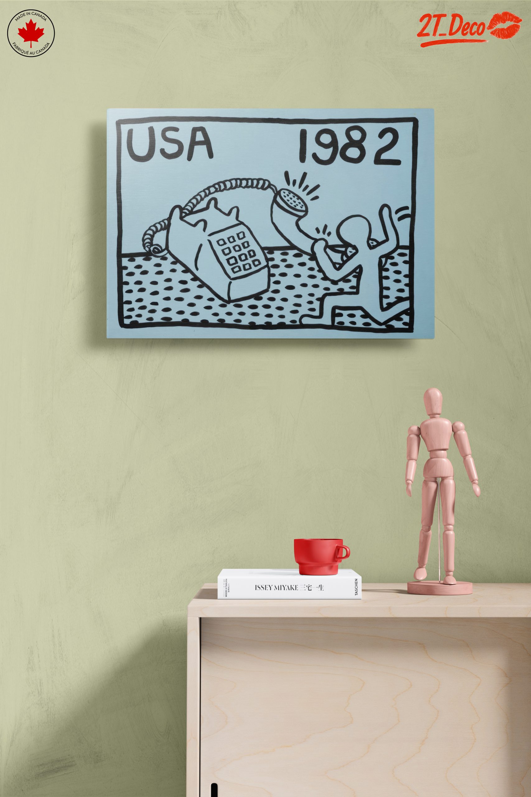 Contemporary Pop Art Featuring Telephone Illustration - Image 14