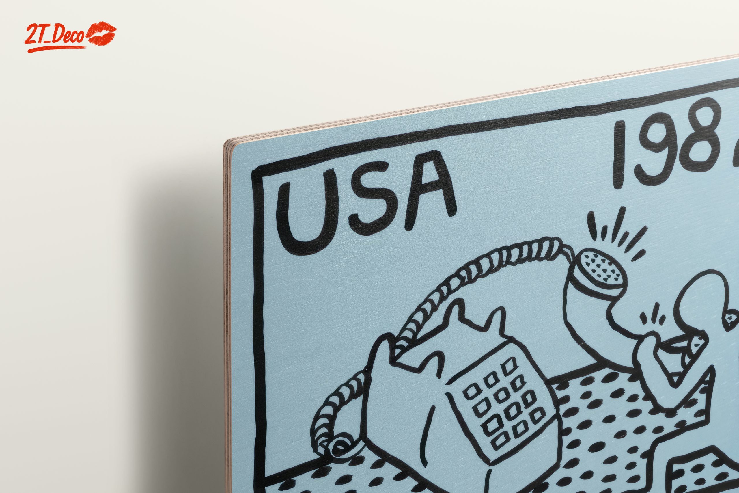 Contemporary Pop Art Featuring Telephone Illustration - Image 15