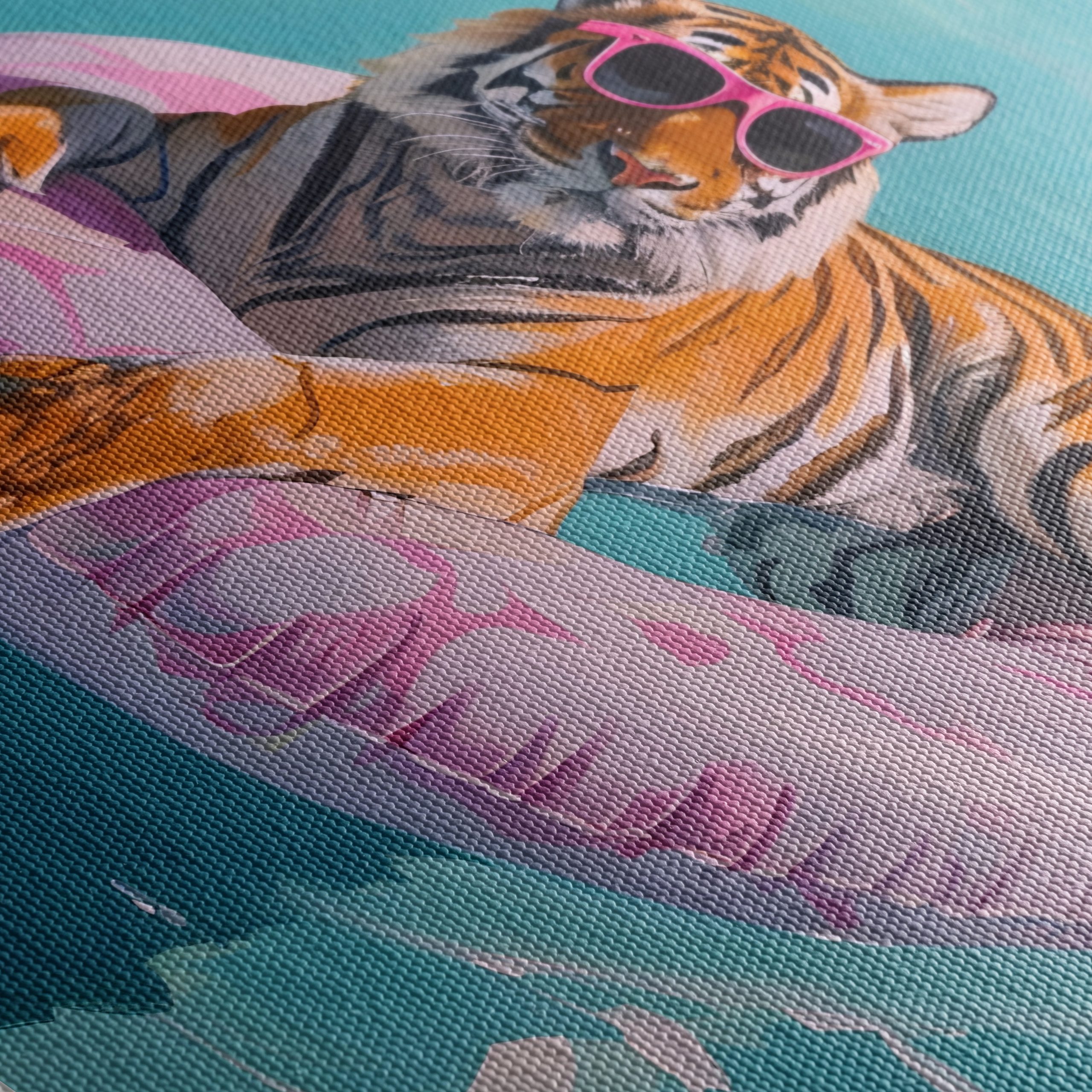 Playful Tiger in Pool with Float - Image 5