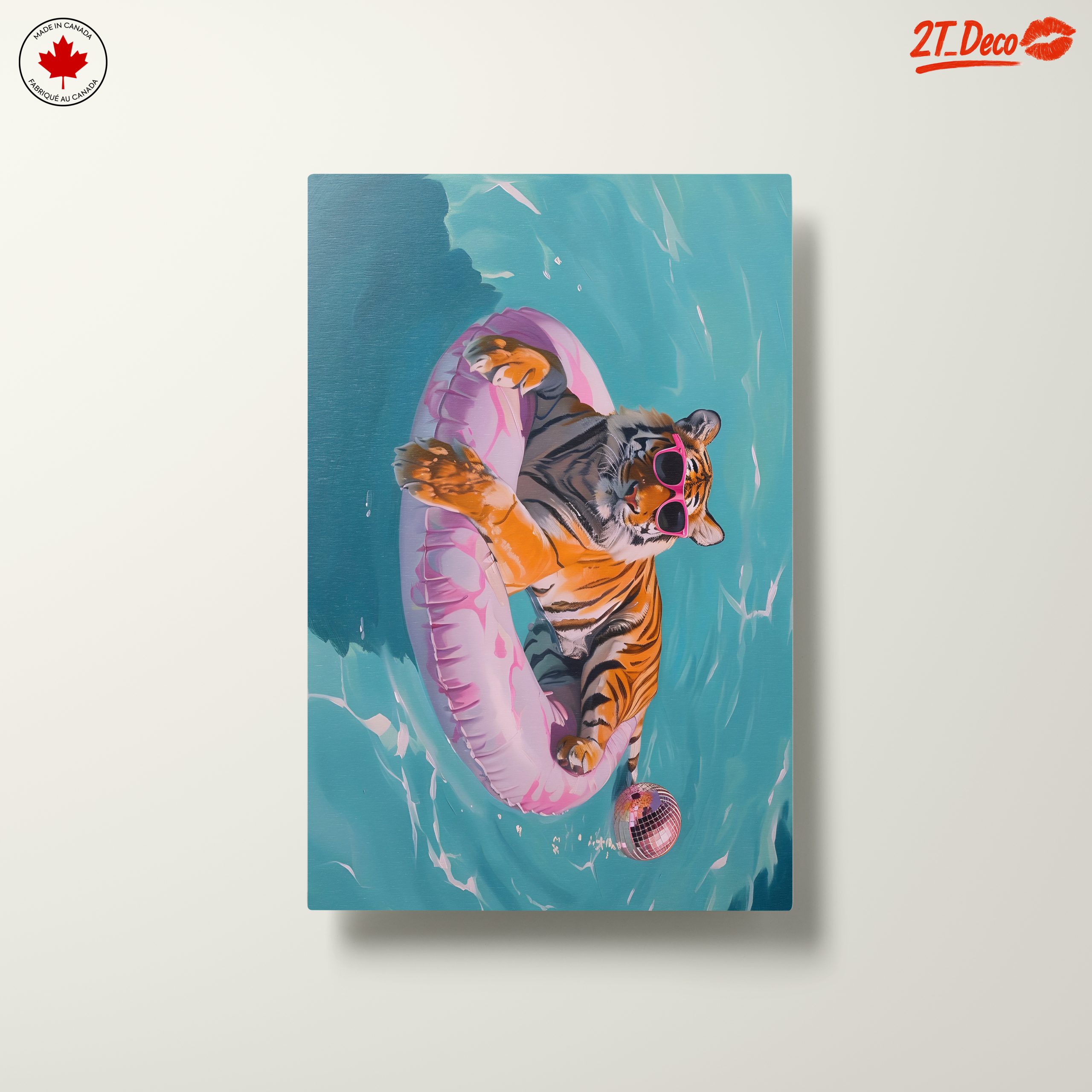 Playful Tiger in Pool with Float - Image 10