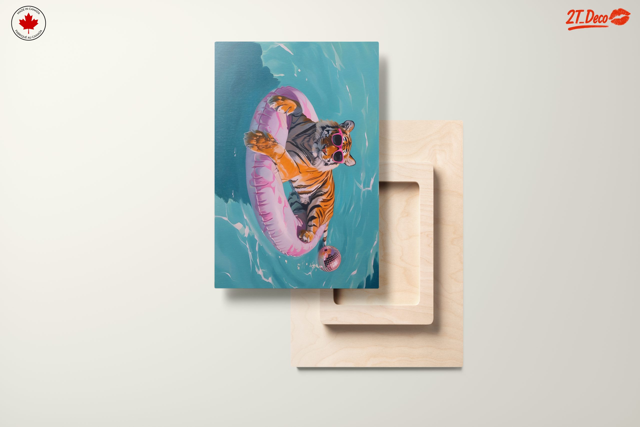 Playful Tiger in Pool with Float - Image 11