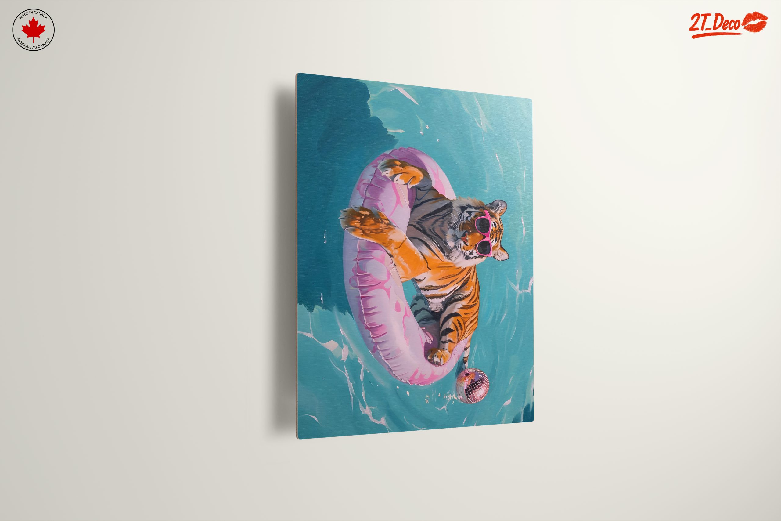 Playful Tiger in Pool with Float - Image 13