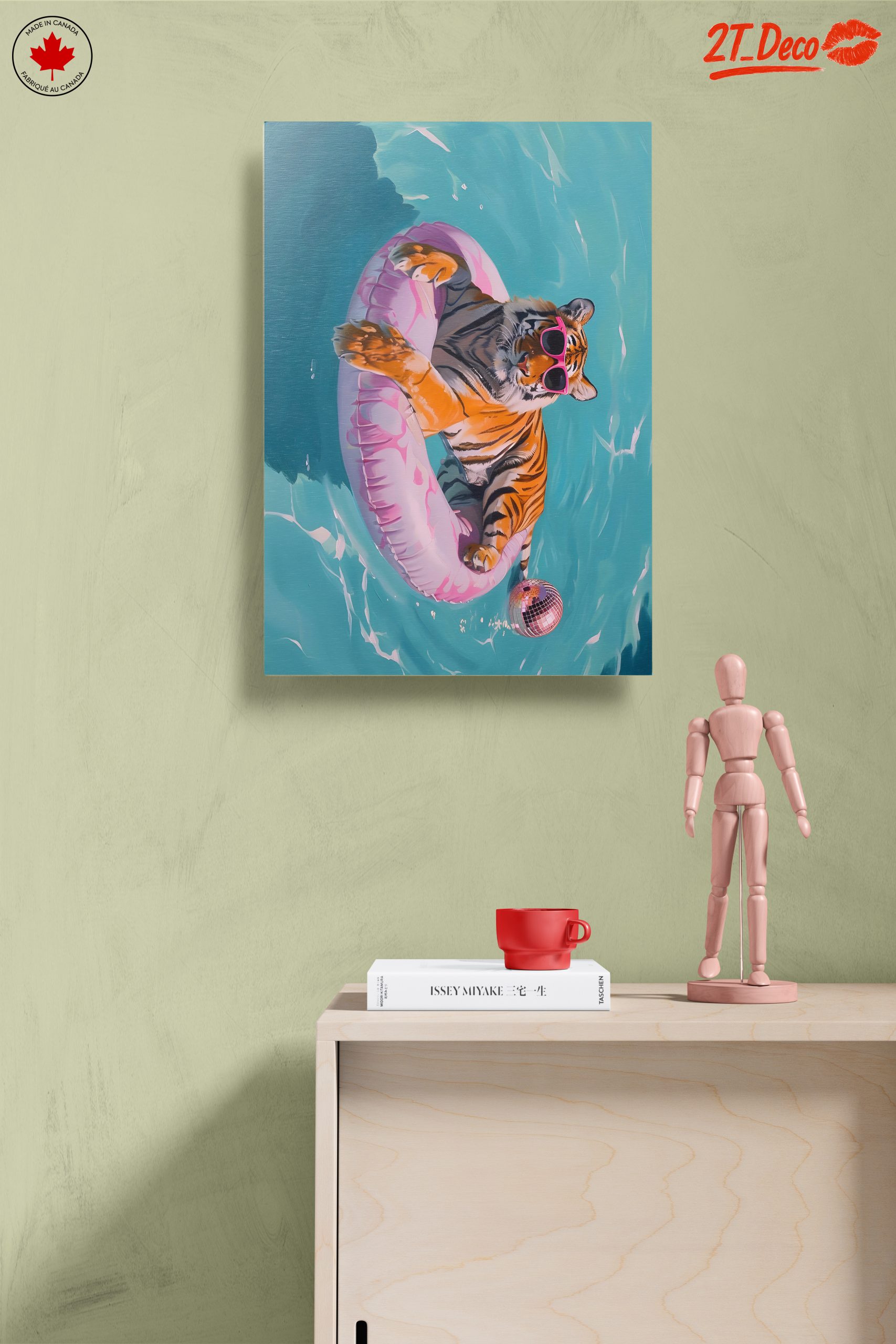 Playful Tiger in Pool with Float - Image 14