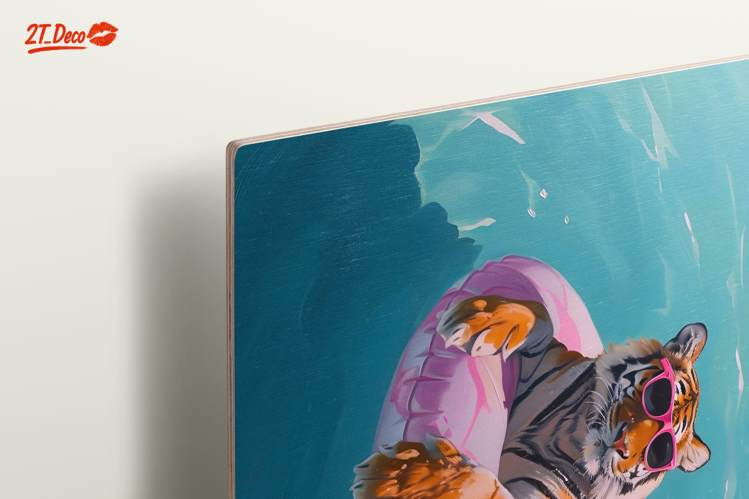 Playful Tiger in Pool with Float - Image 15