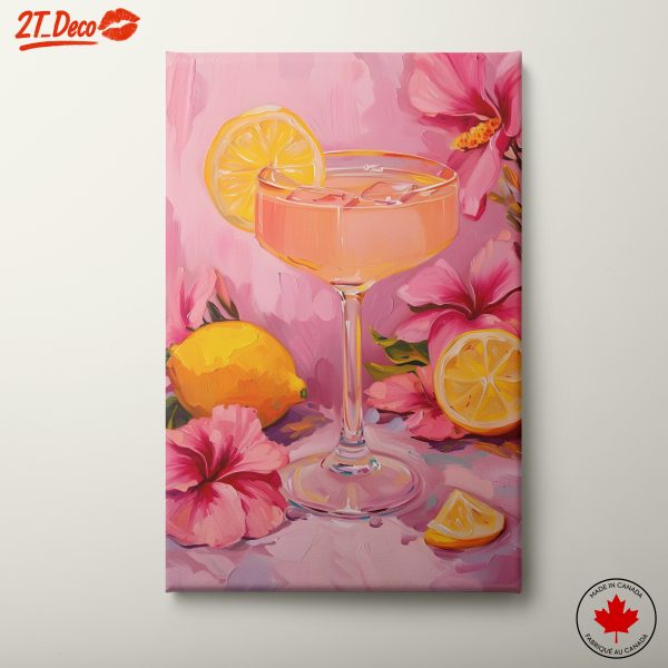 Vibrant Abstract Cocktail and Floral Art