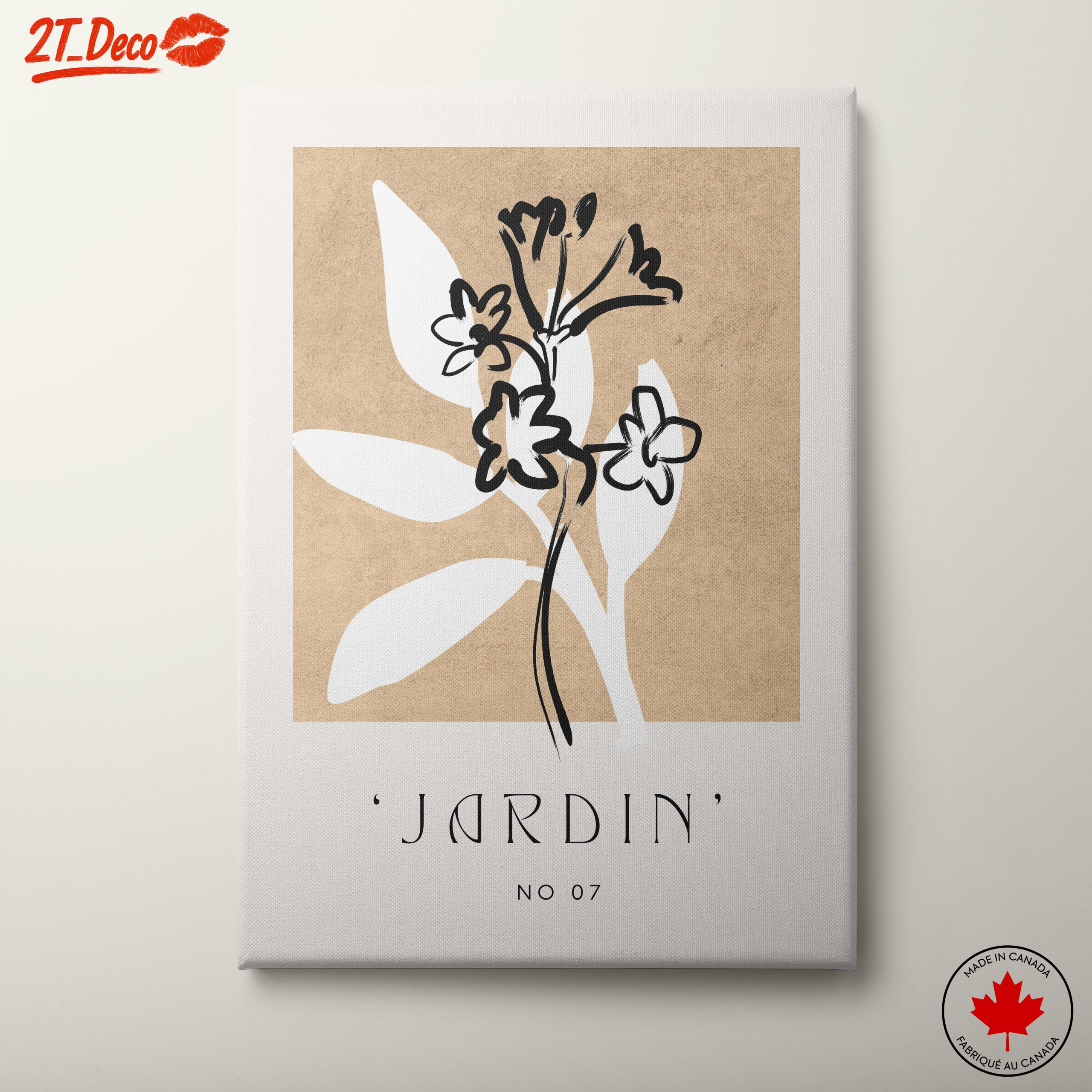 Minimalist Botanical Art with Floral Design