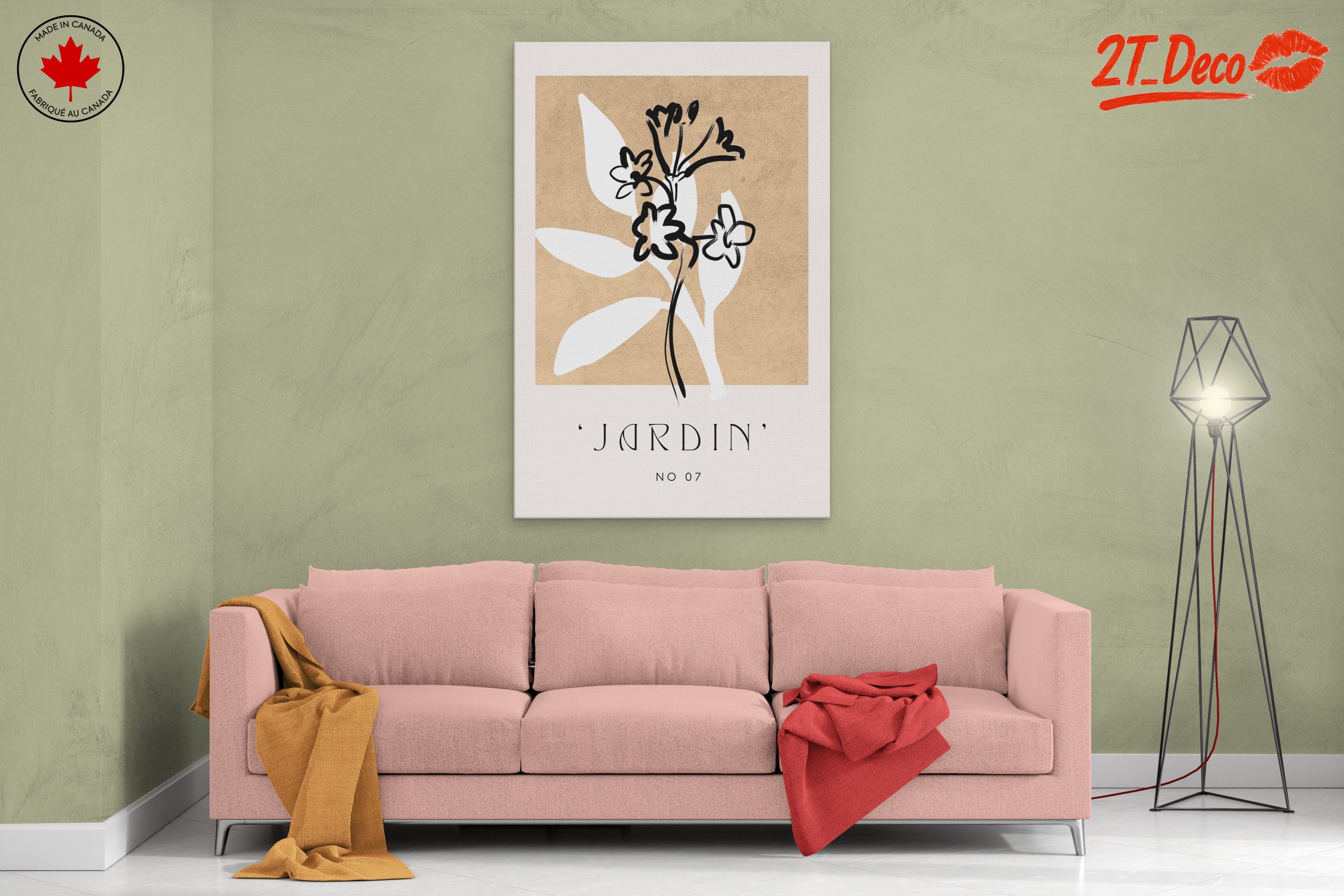 Minimalist Botanical Art with Floral Design - Image 2