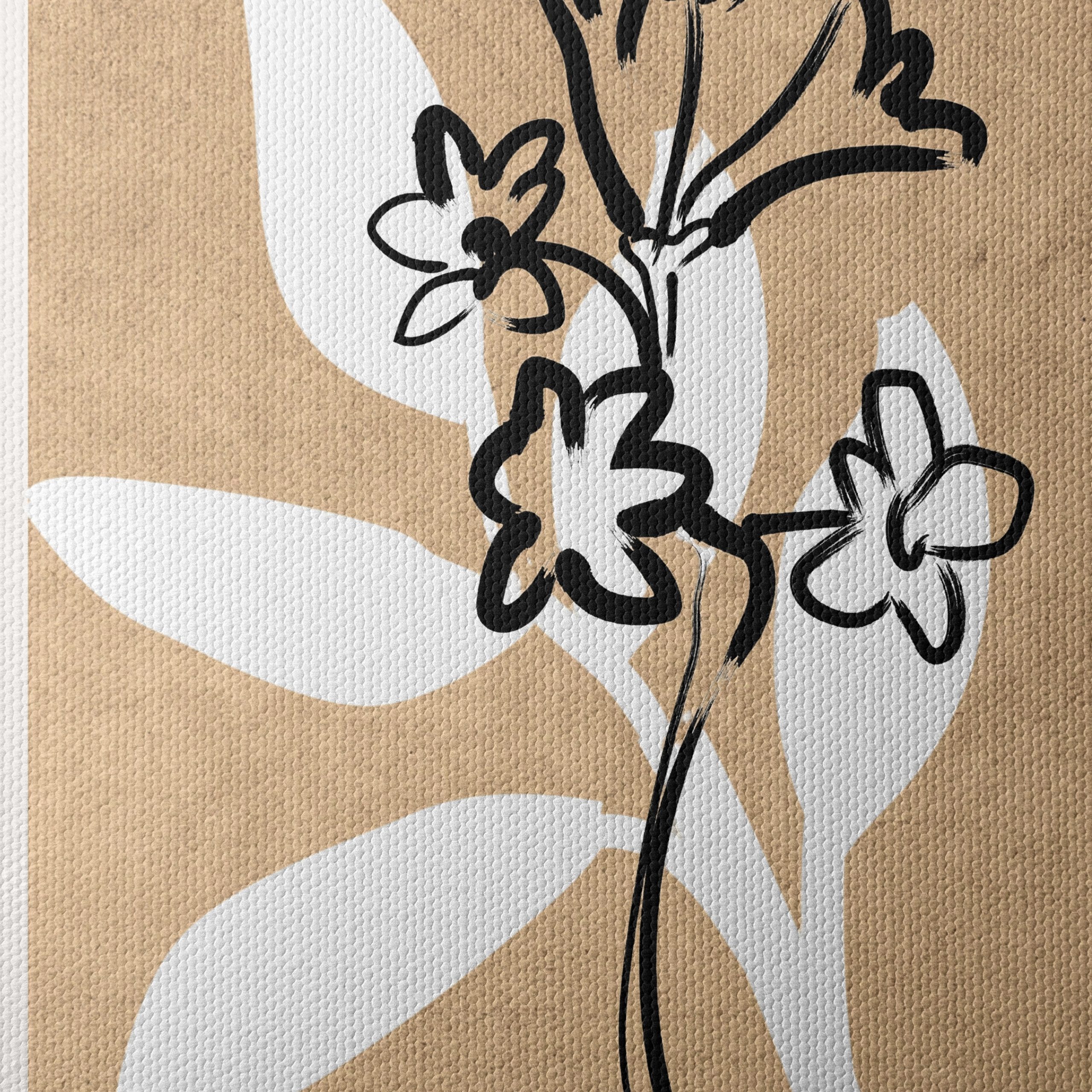 Minimalist Botanical Art with Floral Design - Image 4