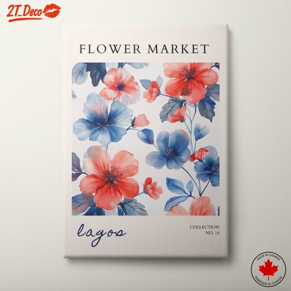 Flower Market Wall Art with Vibrant Blooms