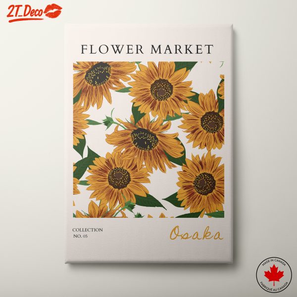 Flower Market Floral Print with Sunflowers