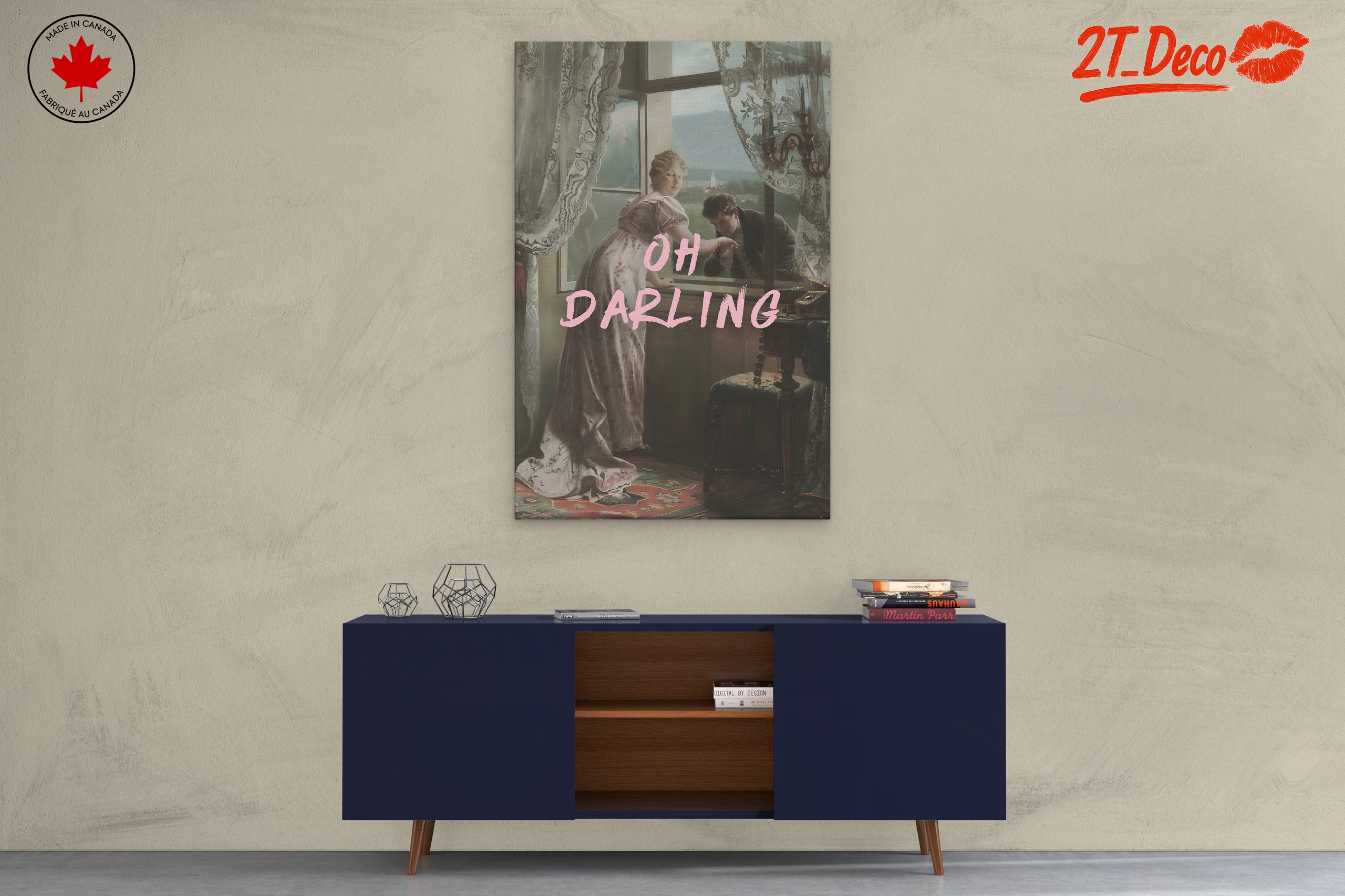 Elegant Contemporary Portrait with Text - Image 3