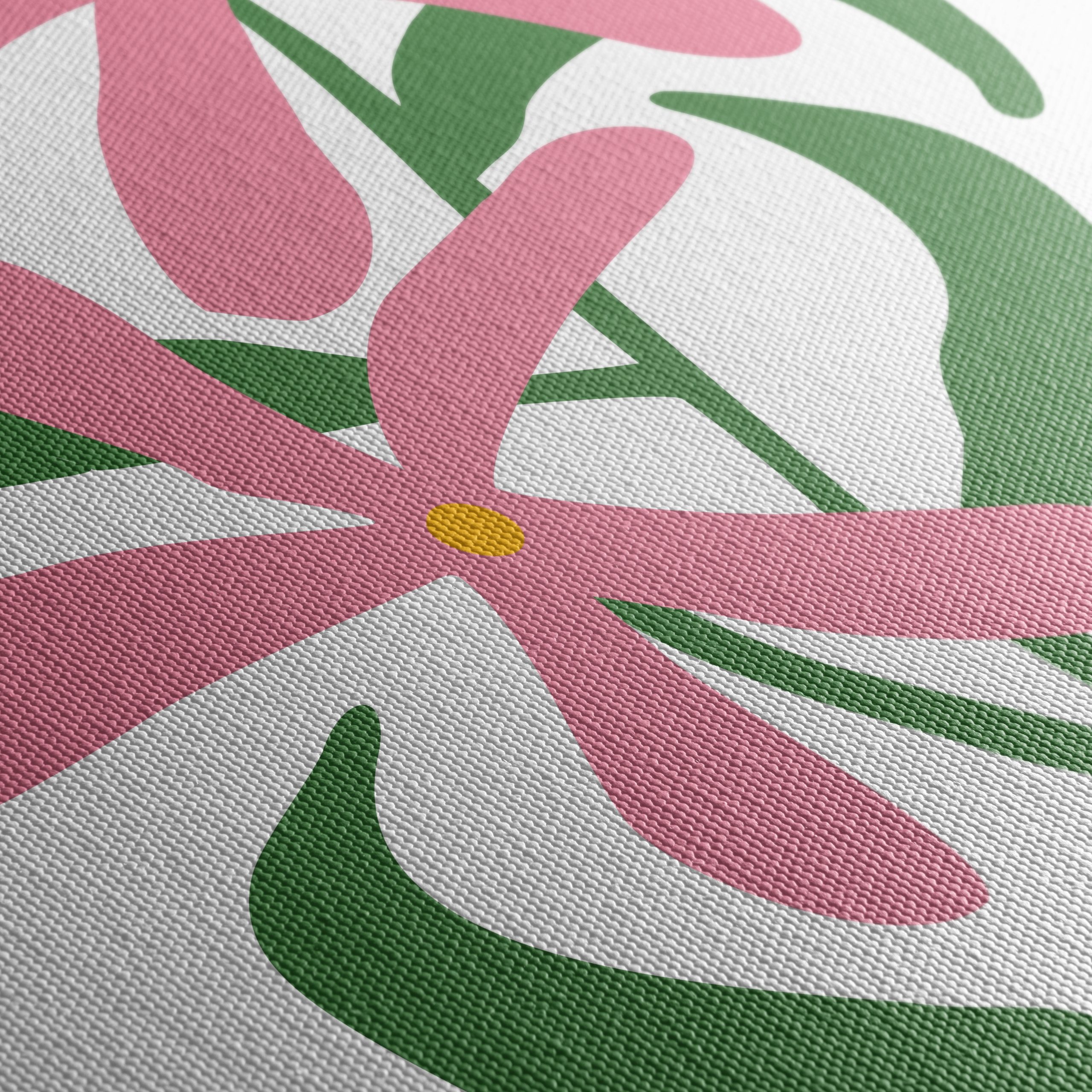 Stylized Pink Floral Botanical Art - Image 5