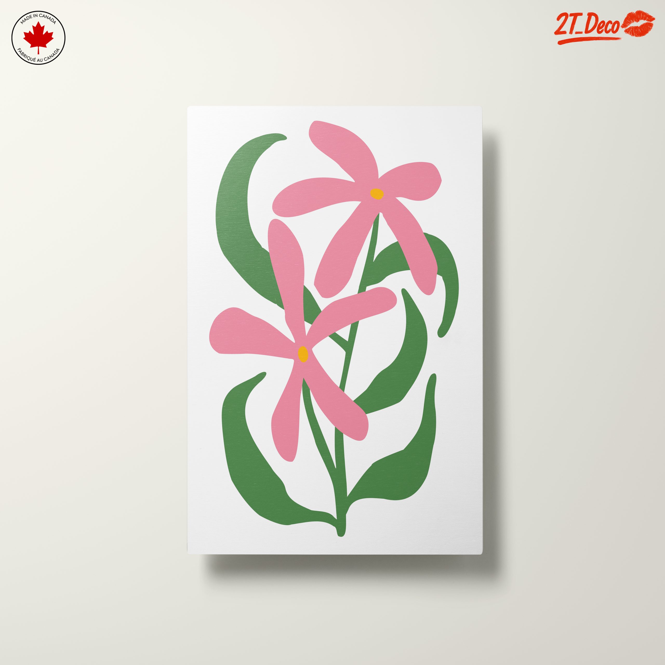 Stylized Pink Floral Botanical Art - Image 10