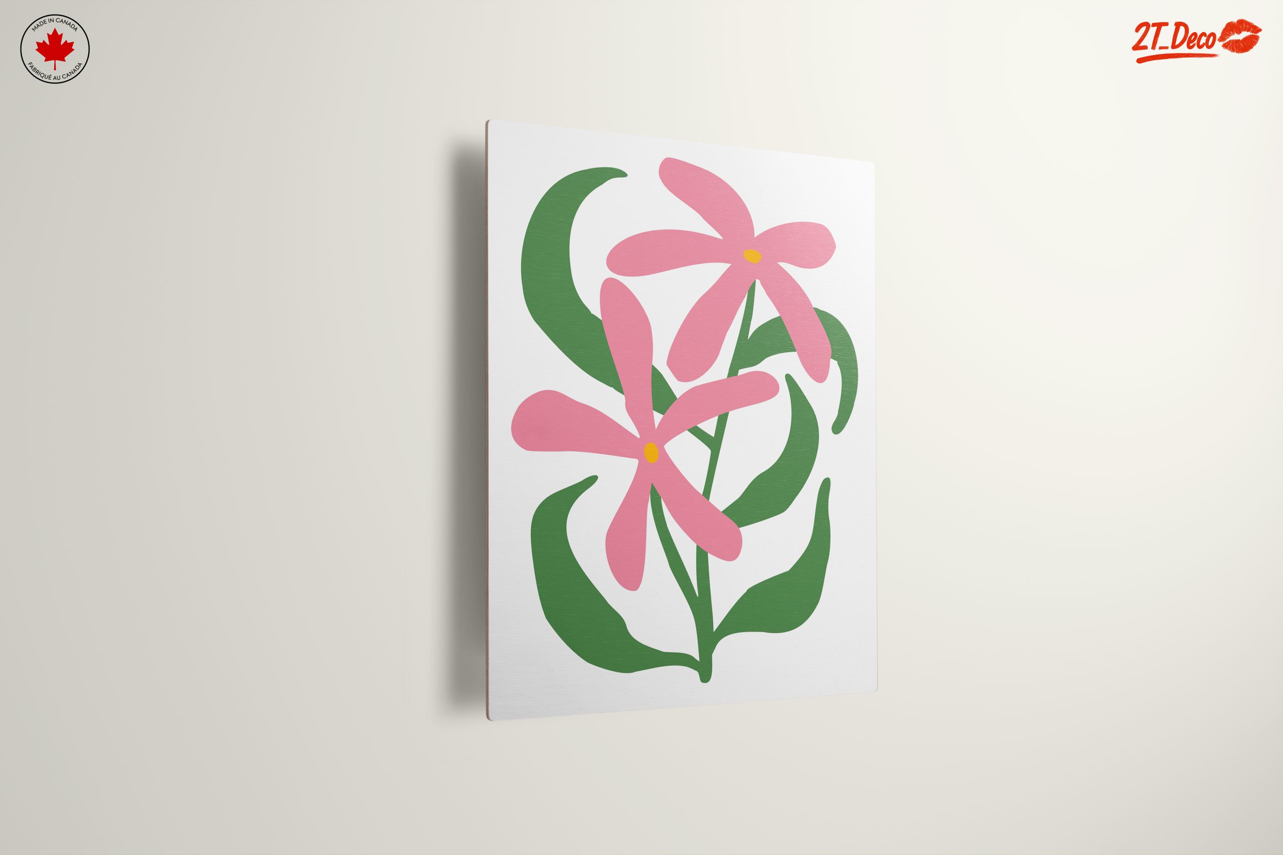 Stylized Pink Floral Botanical Art - Image 13
