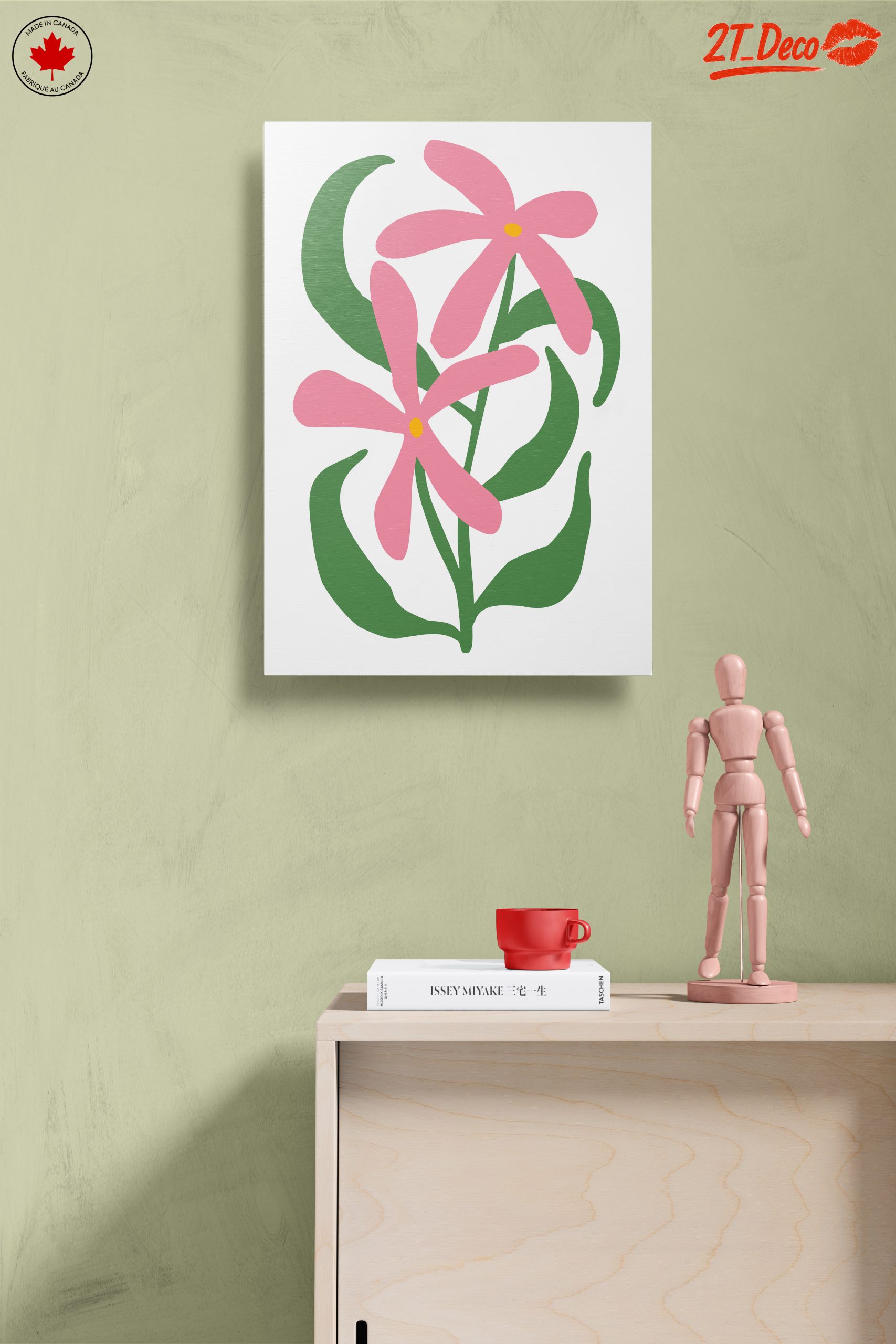 Stylized Pink Floral Botanical Art - Image 14