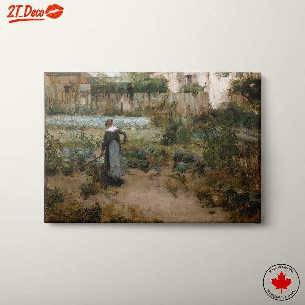 Gardener in a Vibrant Botanical Landscape