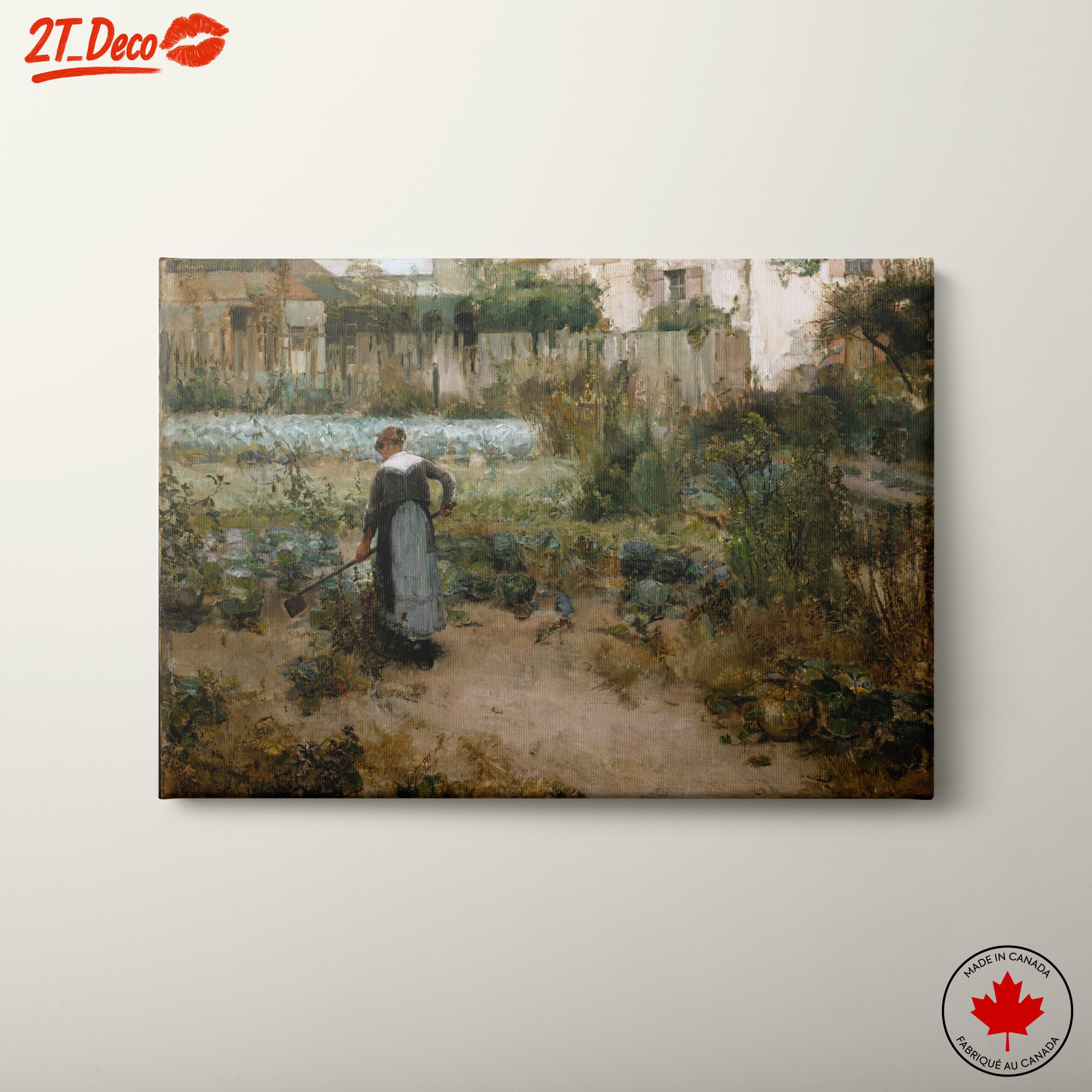 Gardener in a Vibrant Botanical Landscape