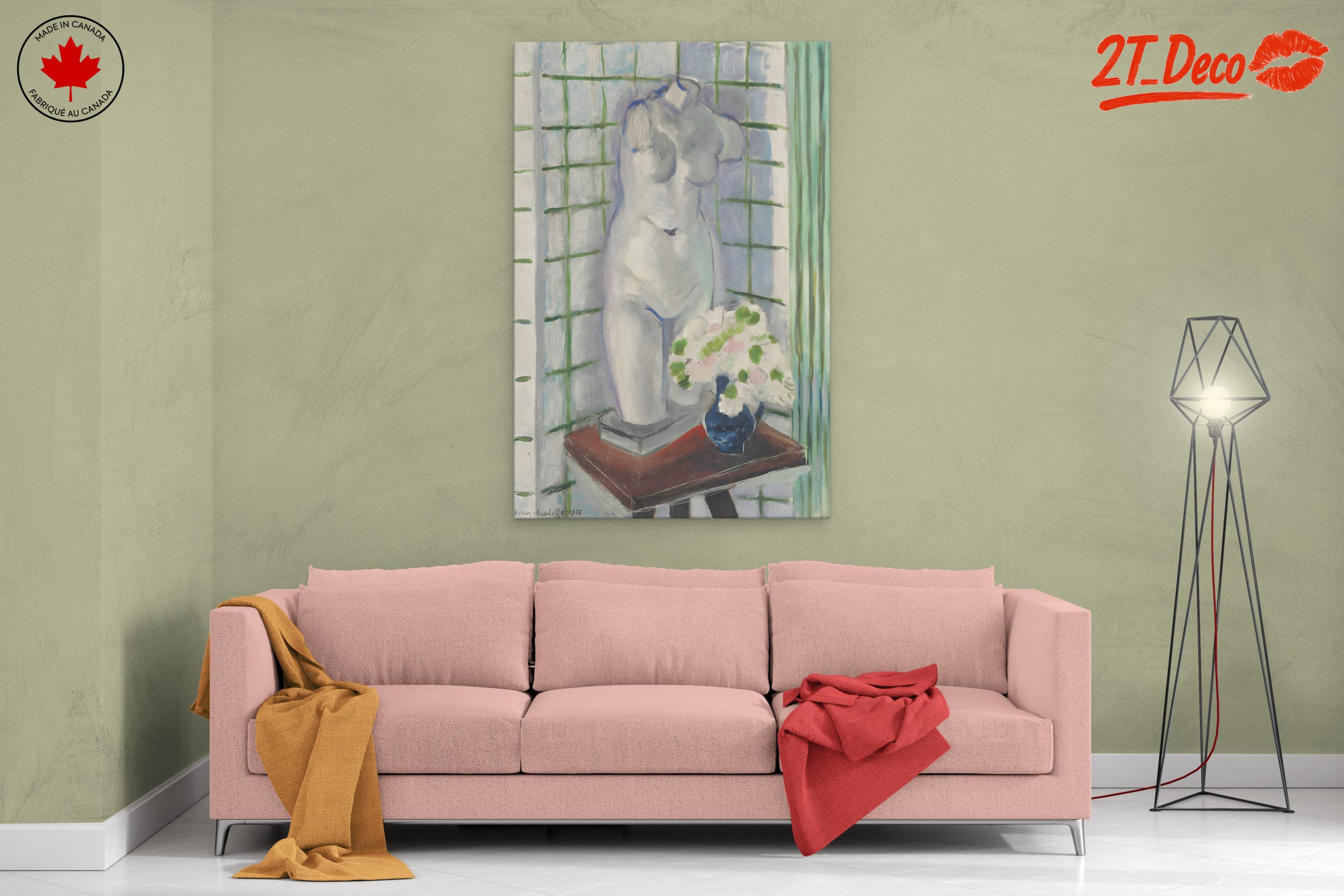 Stylish Contemporary Portrait with Floral Arrangement - Image 2